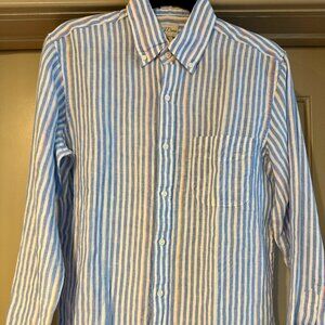J. Crew Slim Baird McNutt Irish linen shirt (S) - Blue & White